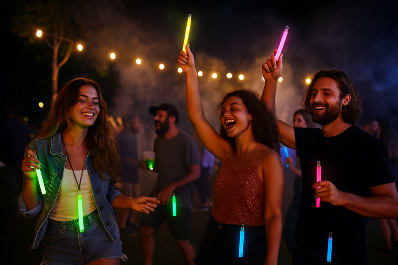 Kit Bastão Luminoso Light Stick com 5 Unidades – Para Pesca, Festas e Aventuras!