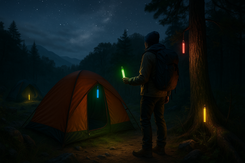 Kit Bastão Luminoso Light Stick com 5 Unidades – Para Pesca, Festas e Aventuras!