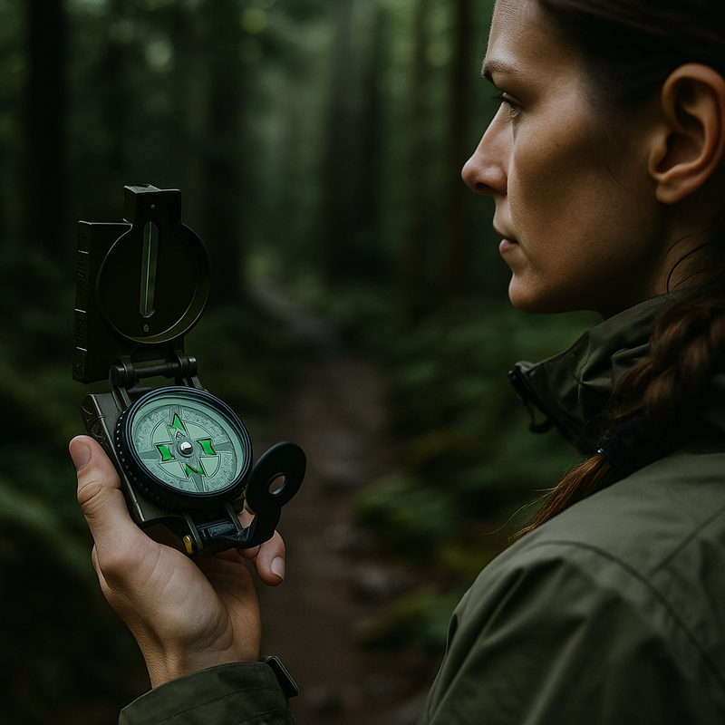 Bússola Tática Lensática Fosforescente para Sobrevivência