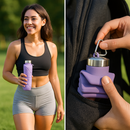 Garrafa Dobrável 700ml Antivazamento | Brinde Exclusivo