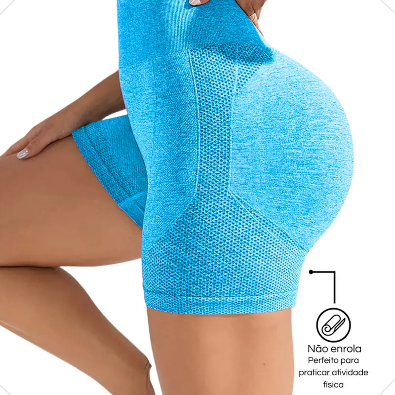 Shorts Fitness Yucai – Alta Compressão | Estoque Limitado